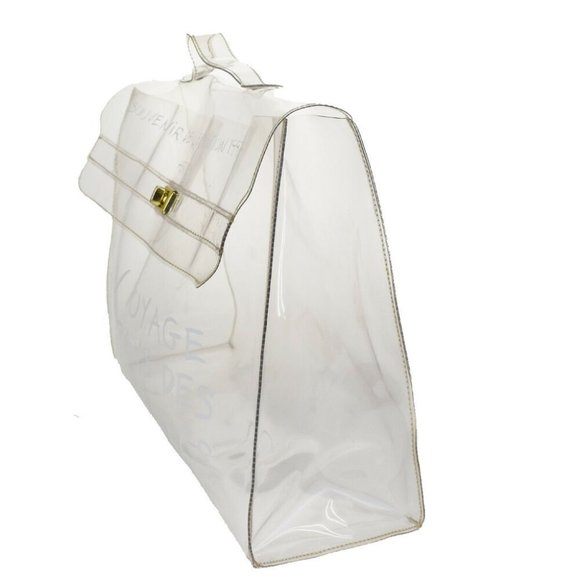 HERMES Vinyl Kelly 40 Hand Beach Bag SOUVENIR DE L - Picture 6 of 8